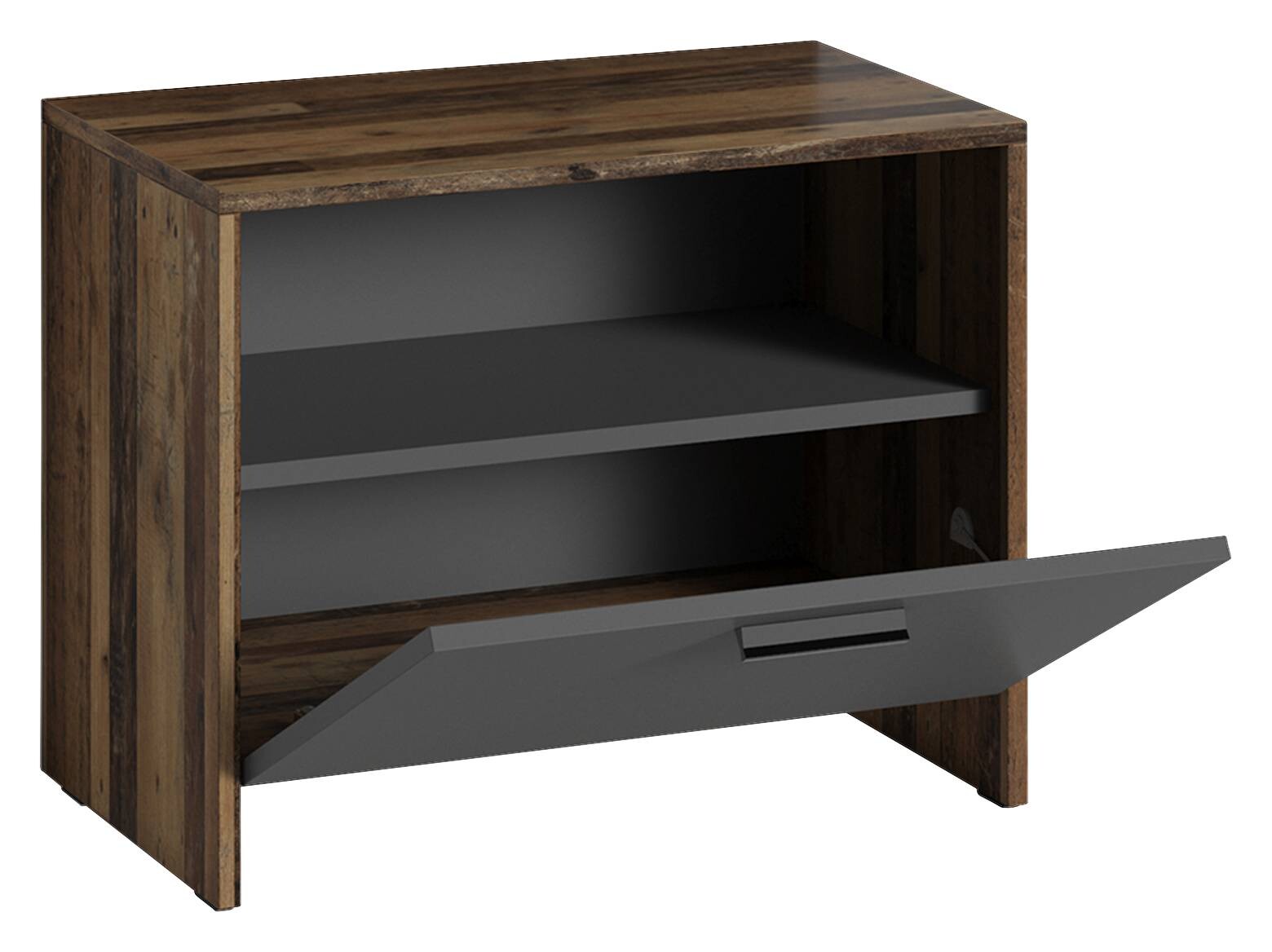 Bank BEN Eiche Old Wood Nachbildung anthrazit B/H/T: ca. 60x48x35 cm