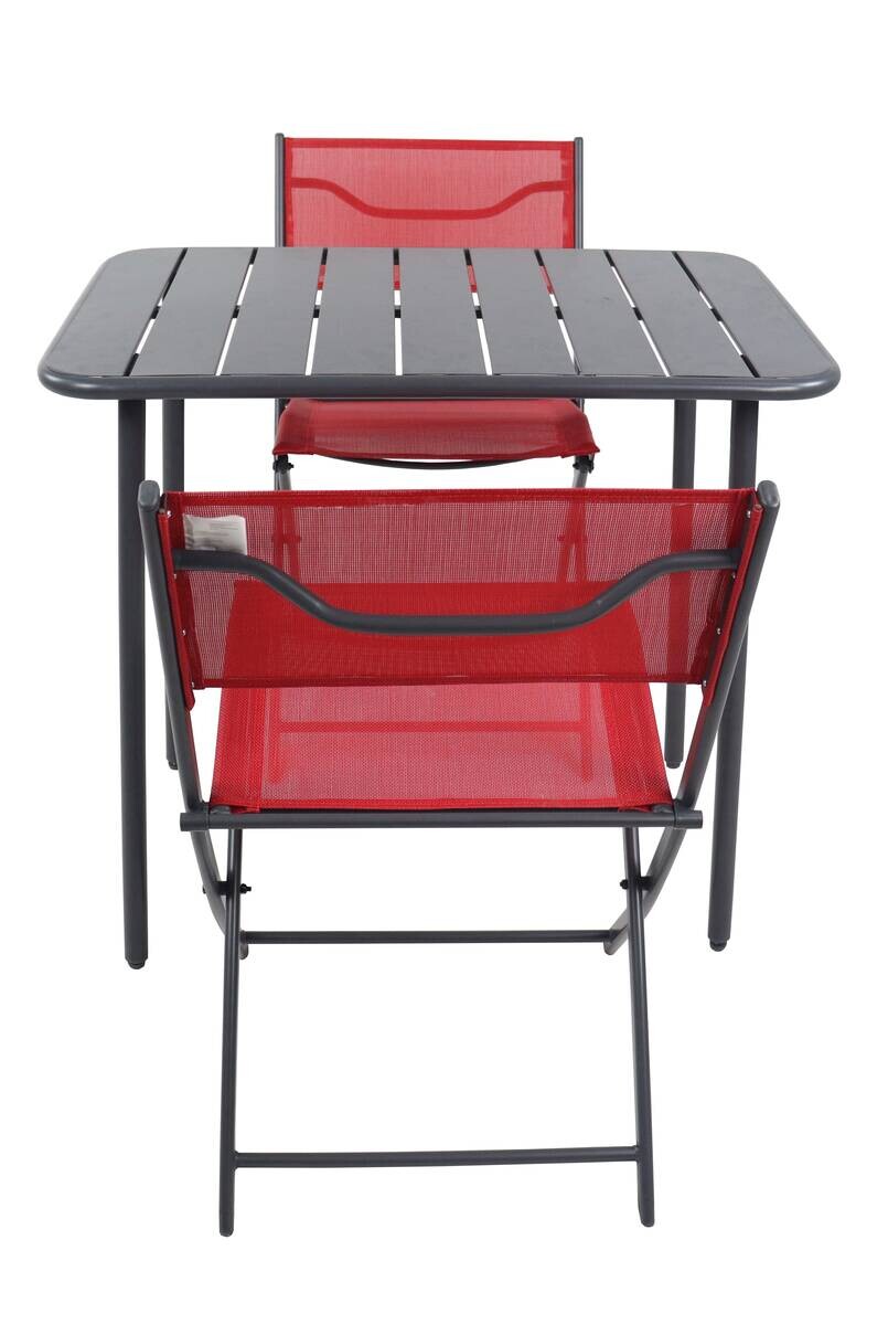 VCM Gartensitzgruppe Sumila rot Stahl B/H/L: ca. 80x72x55 cm