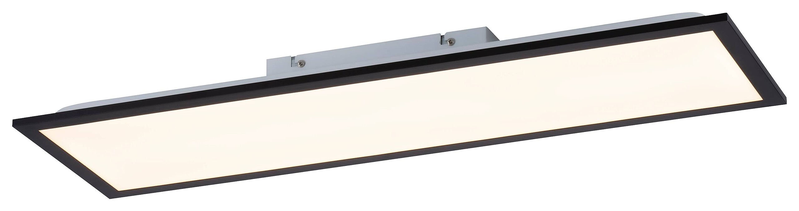 Just Light Deckenleuchte Flat schwarz Opal Aluminium B/H/L: ca. 24,5x6,1x79,5 cm