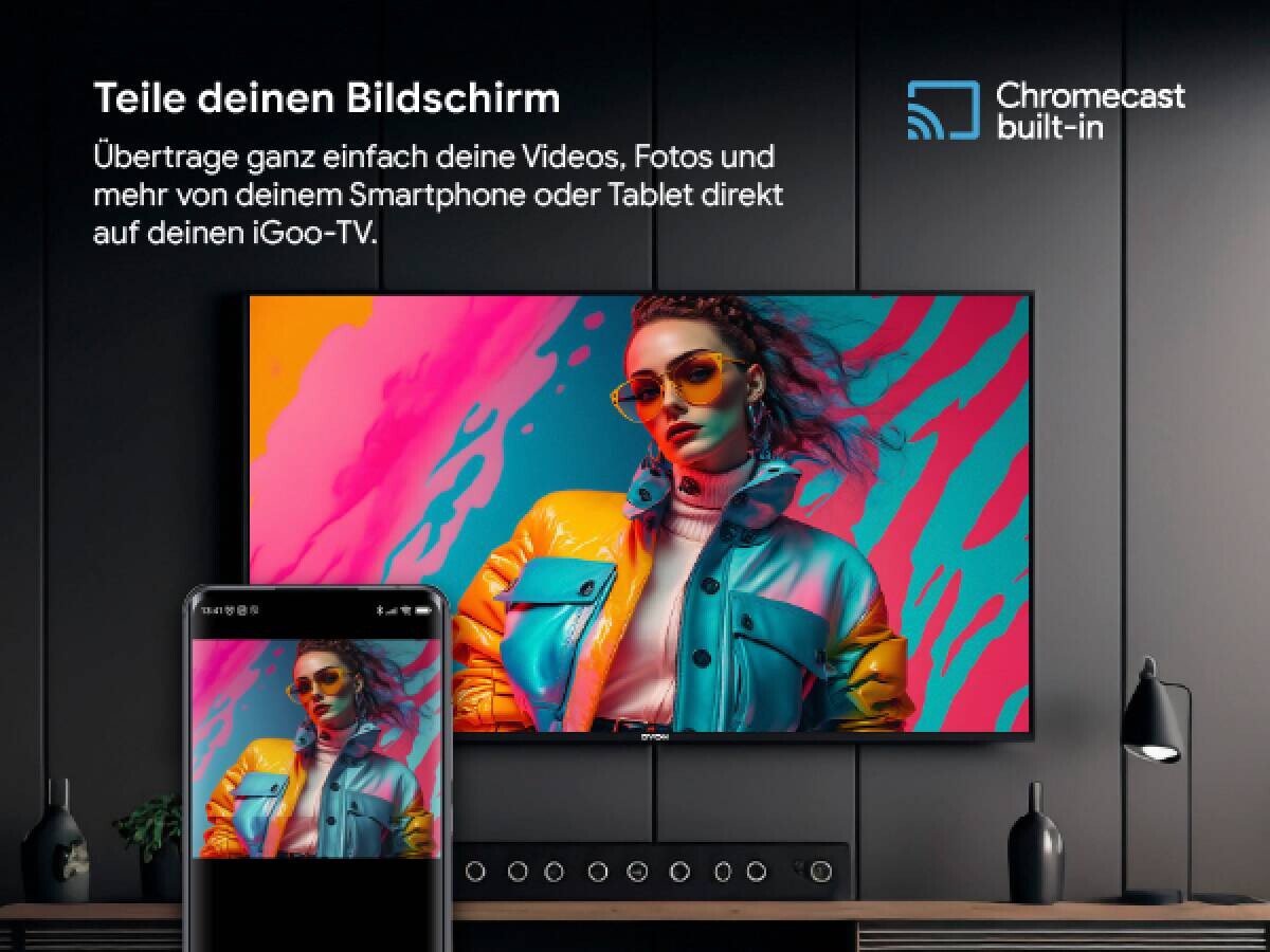 Dyon LED-Smart-TV iGoo-TV 40F B/H: ca. 90x51 cm