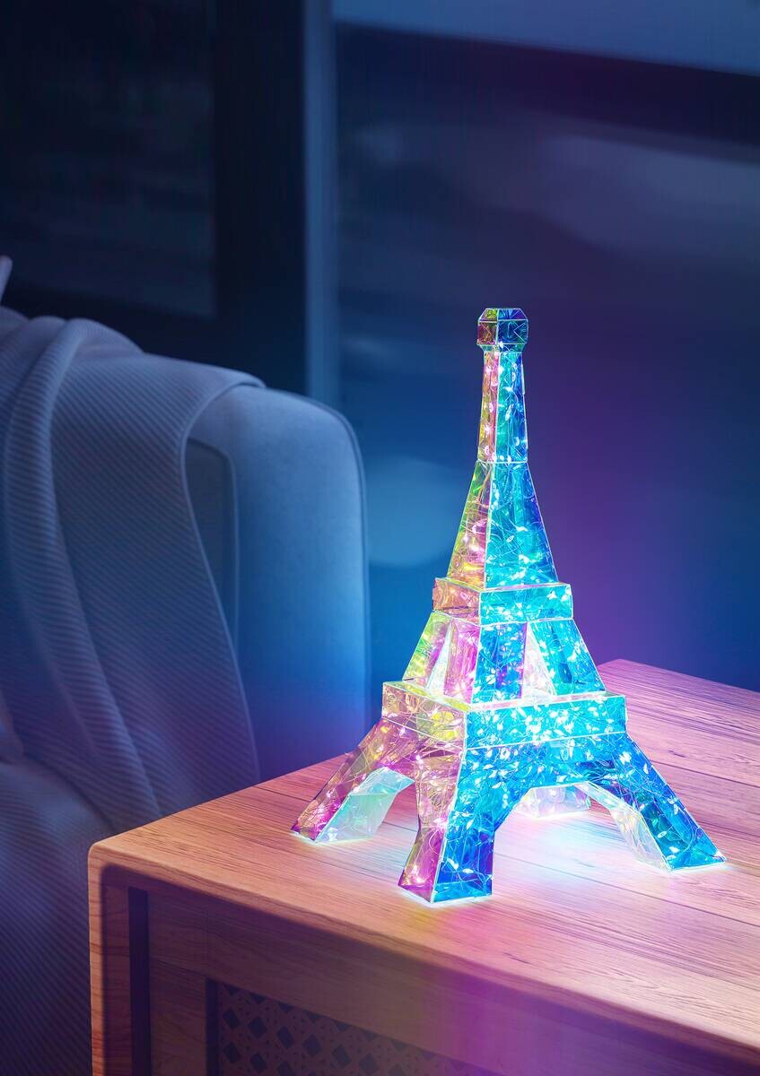 Nolo LED-Dekoleuchte Eiffelturm transparent