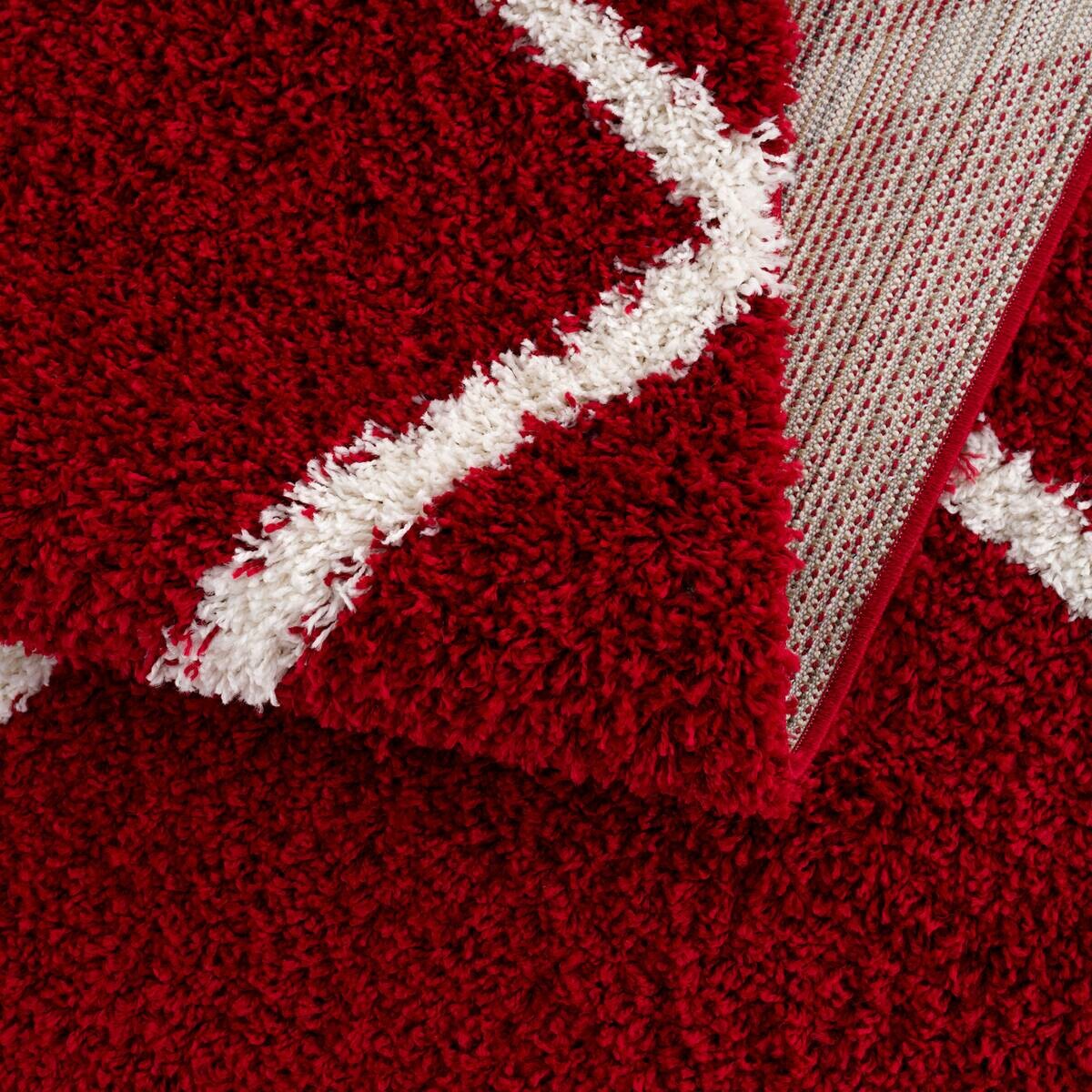 Sanat Hochflorteppich MADRID rot B/L: ca. 160x230 cm