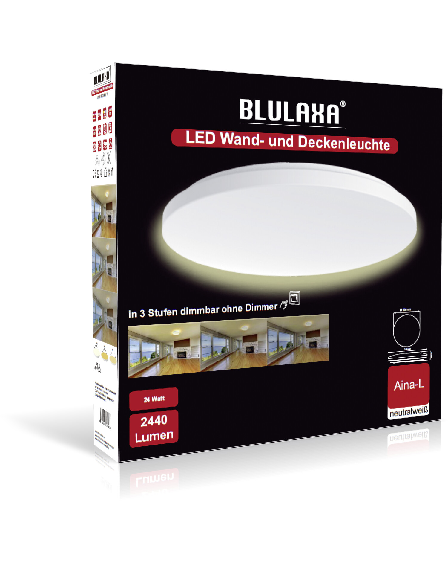 Blulaxa LED-Deckenleuchte Aina weiß D: ca. 33 cm