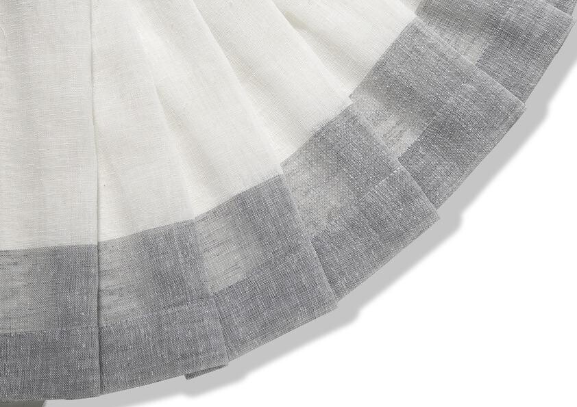 Happy Home Scheibengardine Streifen grau B/L: ca. 140x50 cm