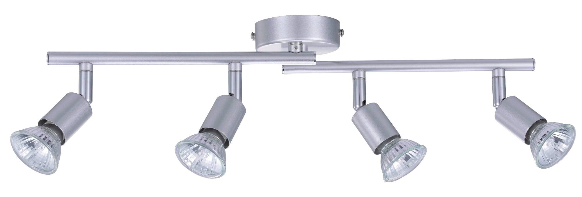 Sensation Spotbalken Mundo silber Metall L: ca. 50 cm GU10 4 Brennstellen