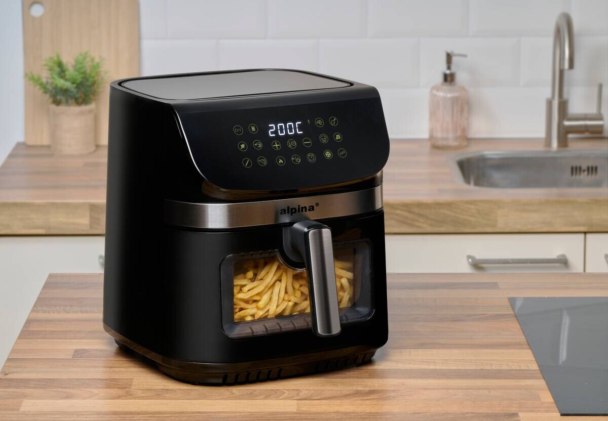 Heißluftfritteuse 871125227221 schwarz Kunststoff B/H/L: ca. 36,1x37,8x44,8 cm ca. 9 l