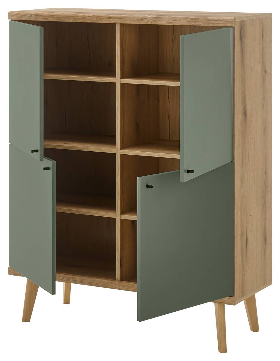 Highboard Alva Eiche Evoke Coast Nachbildung salbei B/H/T: ca. 107x134x40 cm