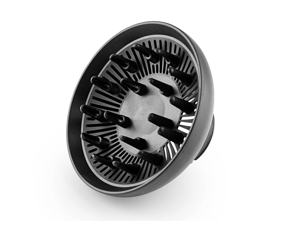 Haartrockner schwarz gold Kunststoff B/H/L: ca. 13,5x16x7,75 cm