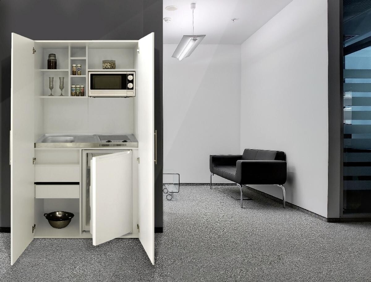 Respekta Schrankküche Economy weiß matt B/H/T: ca. 104x193x67 cm