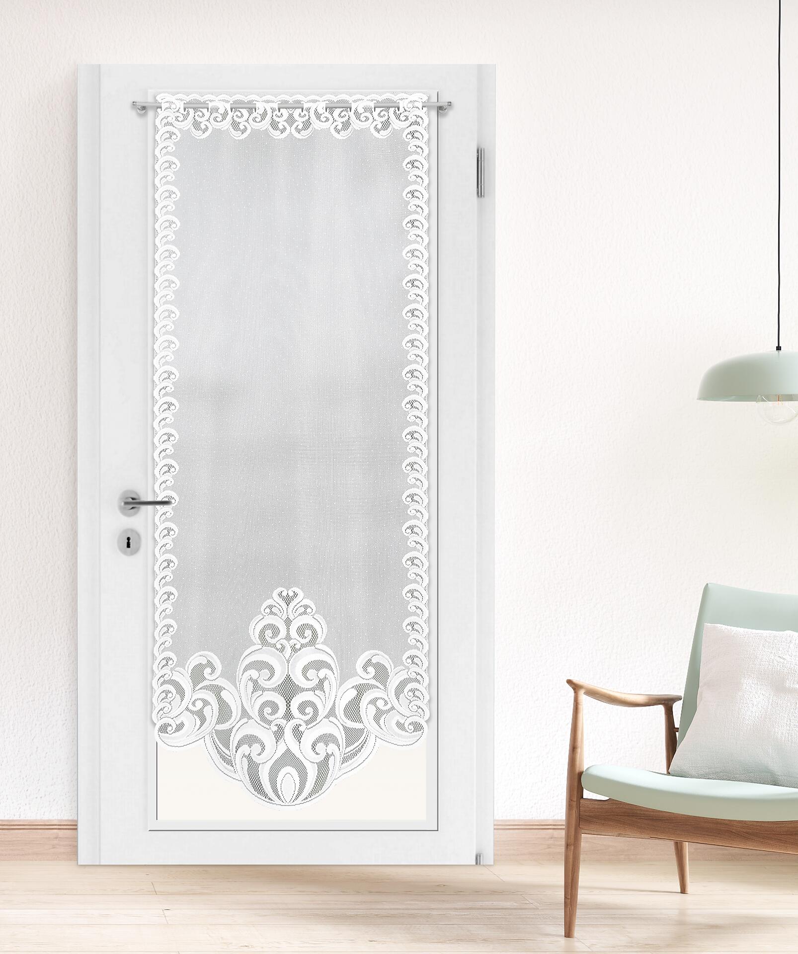 POCOline Scheibengardine Belize weiß B/L: ca. 60x160 cm