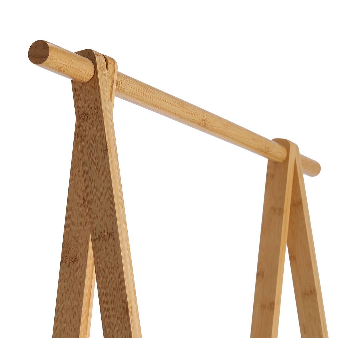 Zeller Garderobenständer natur Bambus B/H/T: ca. 74x159x46 cm