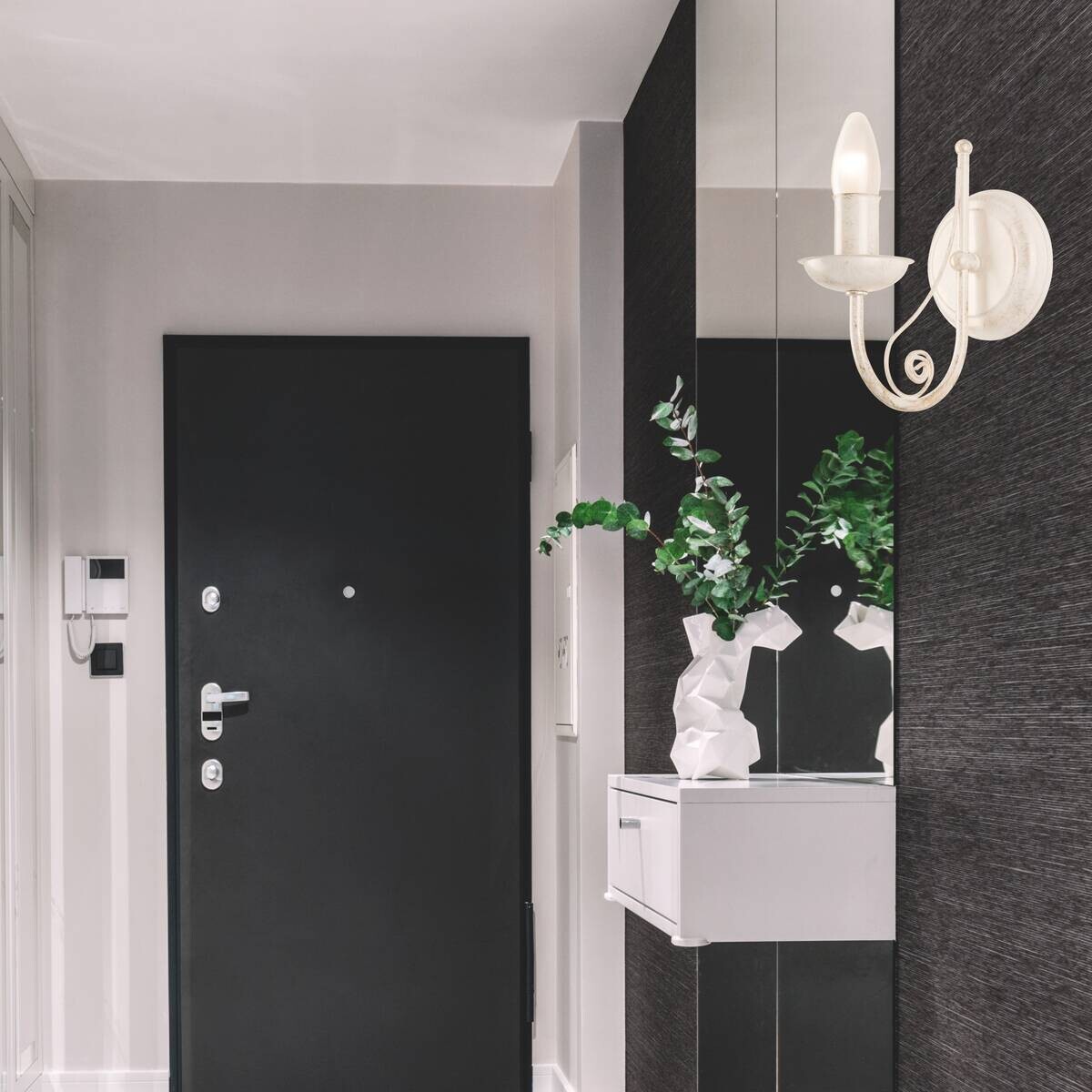 Lamkur Wandleuchte Donato weiß Stahl H/L: ca. 20x19 cm E14 1 Brennstellen