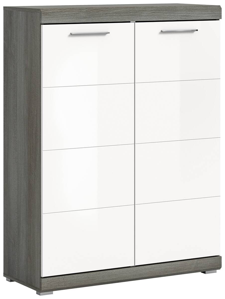 Schuhschrank SCOUT Rauchsilber Nachbildung weiß Hochglanz B/H/T: ca. 90x120x37 cm Schuhschrank SCOUT Rauchsilber Nachbildung weiß Hochglanz B/H/T: ca. 90x120x37 cm