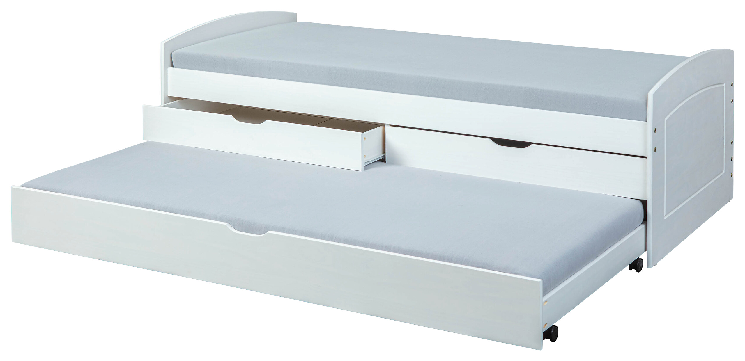 Funktionsbett RIED 90x200 weiß