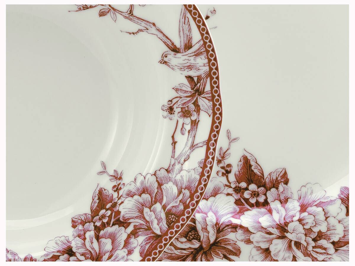 CreaTable Tafelservice Adelaide Rot rot Porzellan 8 tlg.