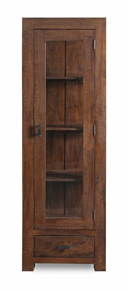 Vitrine Genua Akazie dunkel B/H/T: ca. 50x175x40 cm