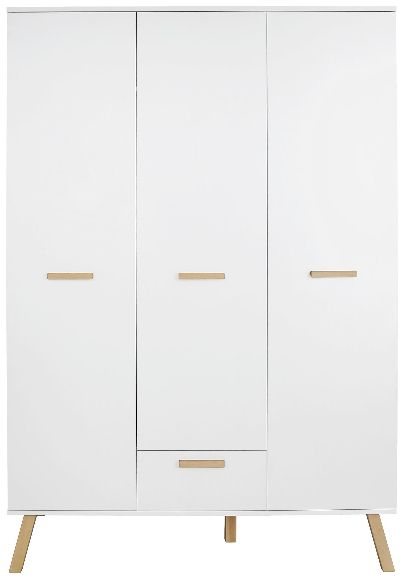 Kleiderschrank Mats weiß B/H/T: ca. 130x190x60 cm