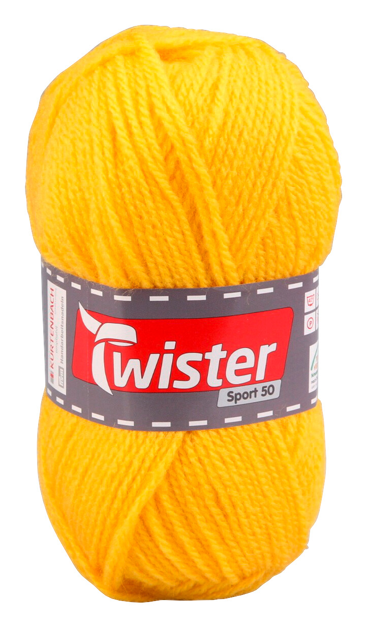 Twister Handstrickgarn Twister Sport uni gelb L: ca. 15000 cm