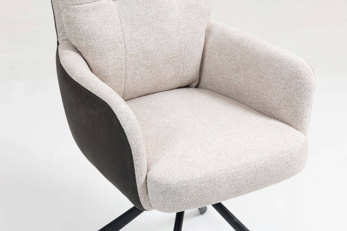 Drehstuhl Lecce beige Microfaser