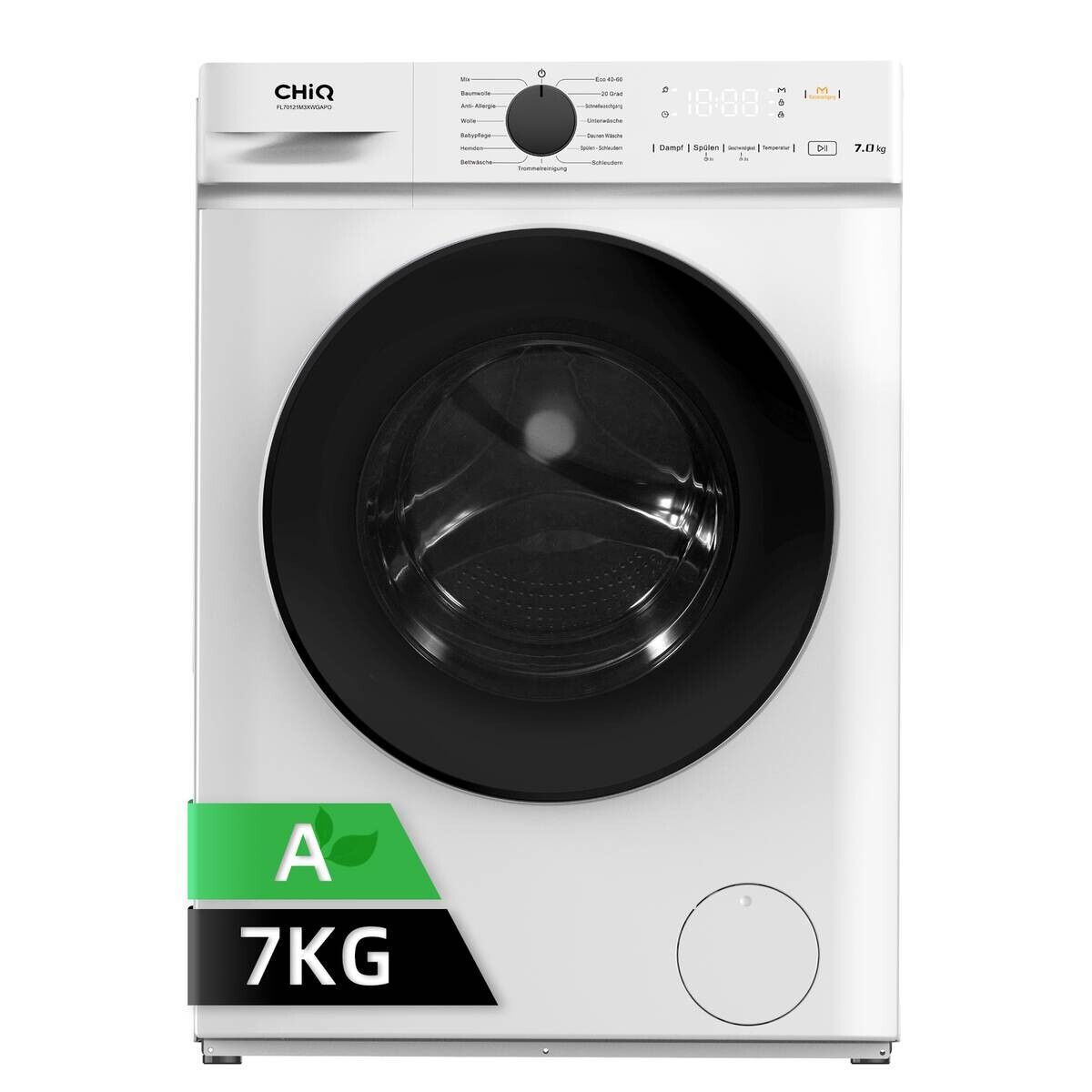 CHiQ Waschmaschine FL70121M3XWGAPO weiß B/H/T: ca. 60x84,7x46,5 cm ca. 7 kg