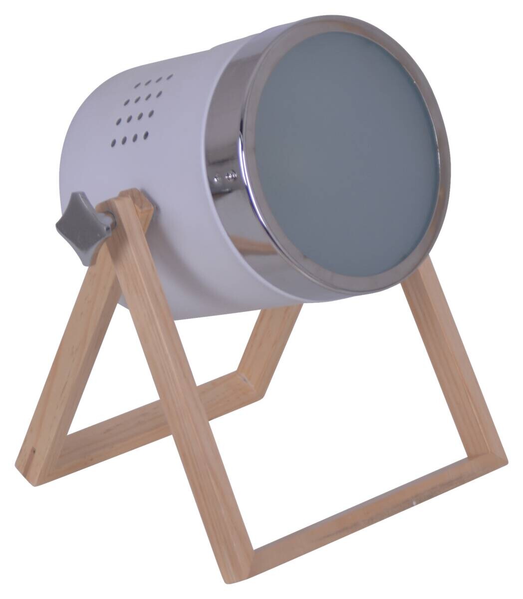 Näve Leuchten Tischleuchte 3154523 weiß Metall Holz B/H/T: ca. 21x28x21 cm E27 1 Brennstellen