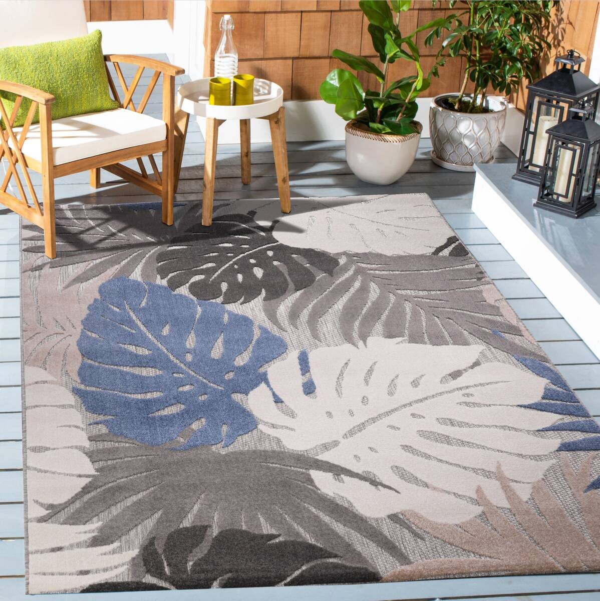 Sanat Outdoorteppich FLORAL beige B/L: ca. 80x200 cm