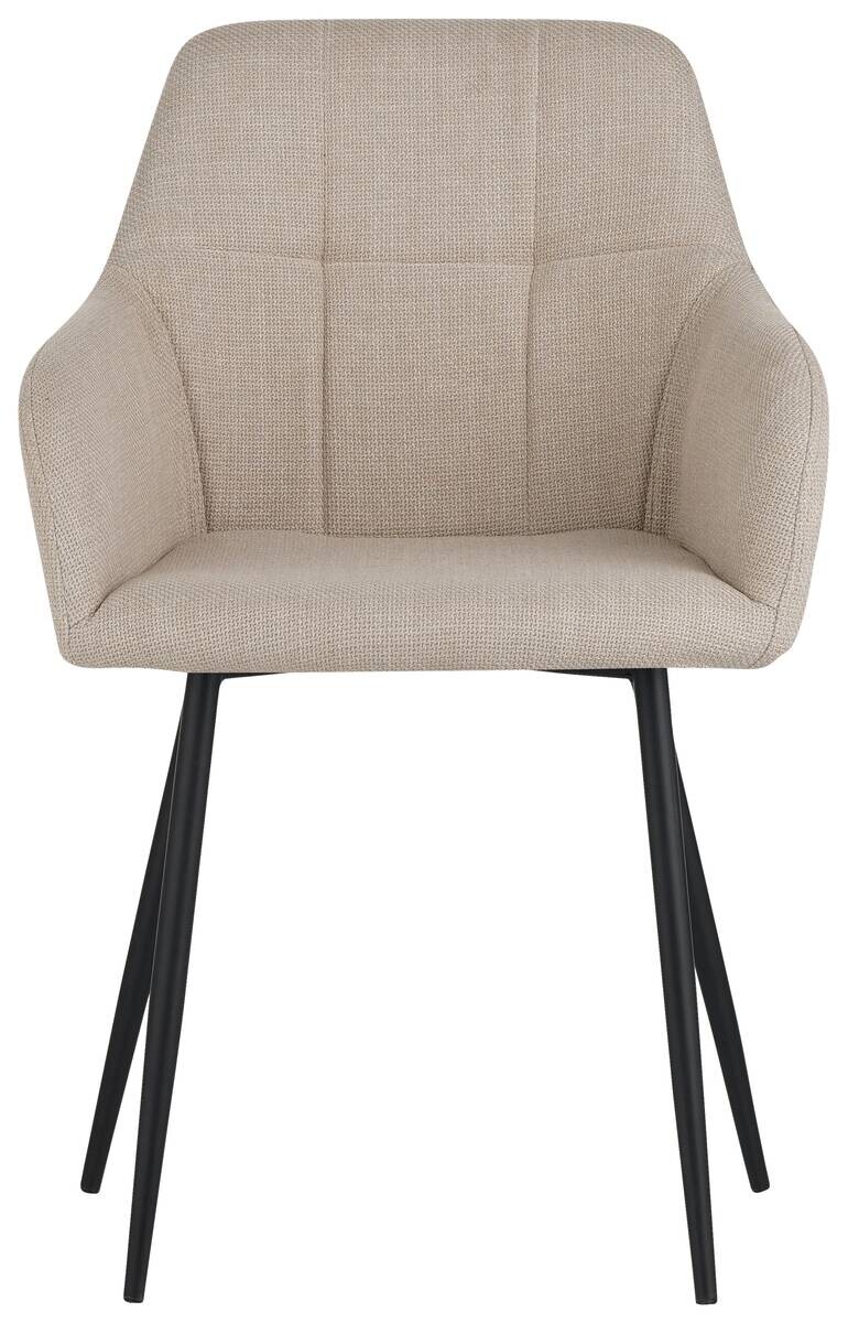 Armlehnstuhl Maria beige Microfaser Webstoff B/H/T: ca. 55x84x61 cm