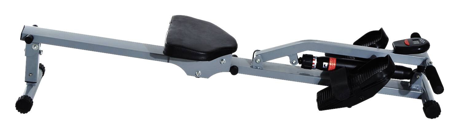 HOMCOM Ruderzugmaschine grauschwarz Stahl B/H/L: ca. 67,5x67x130 cm