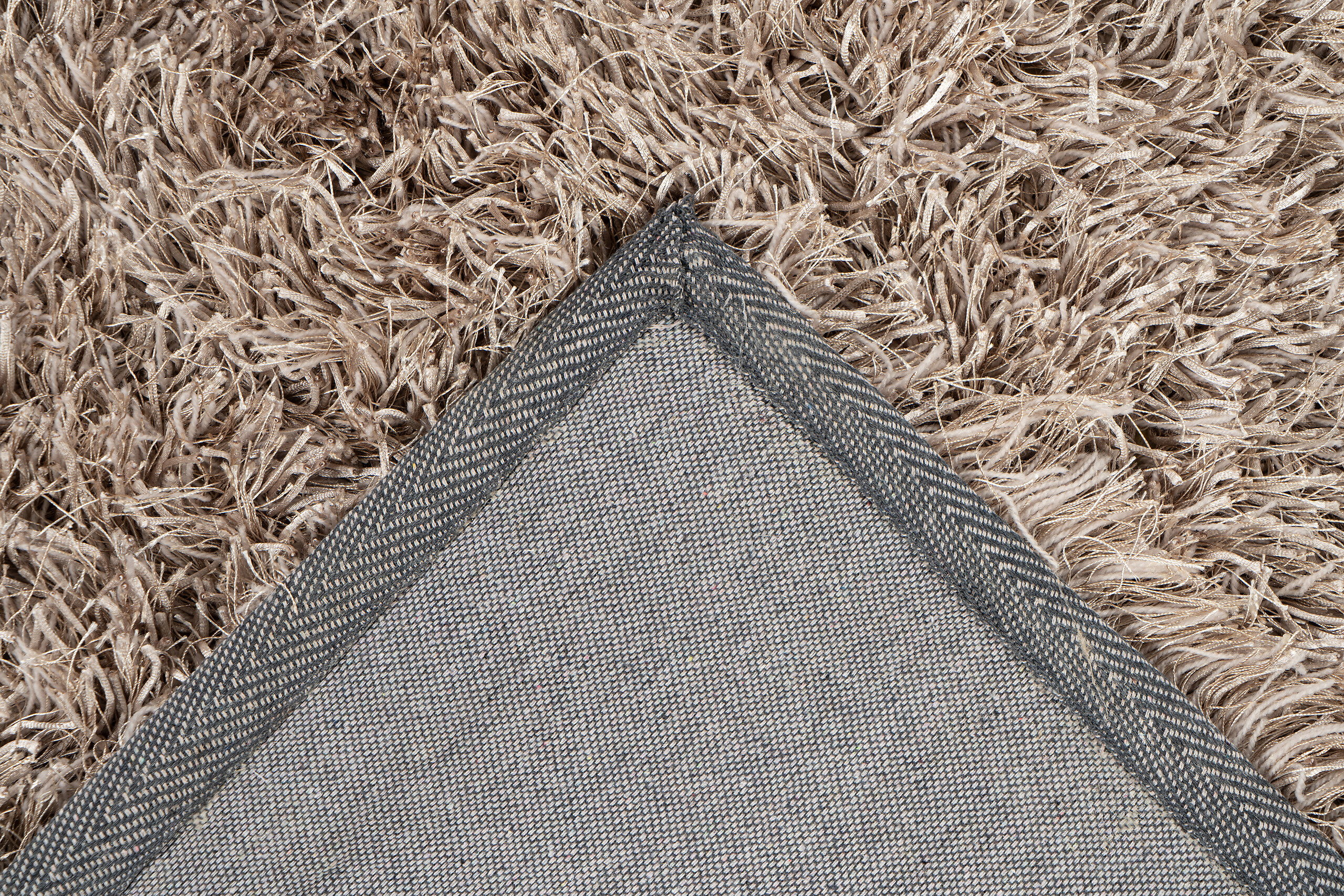 Arte Espina Hochflorteppich Beat 8102 Weiß / Taupe taupe B/L: ca. 120x180 cm