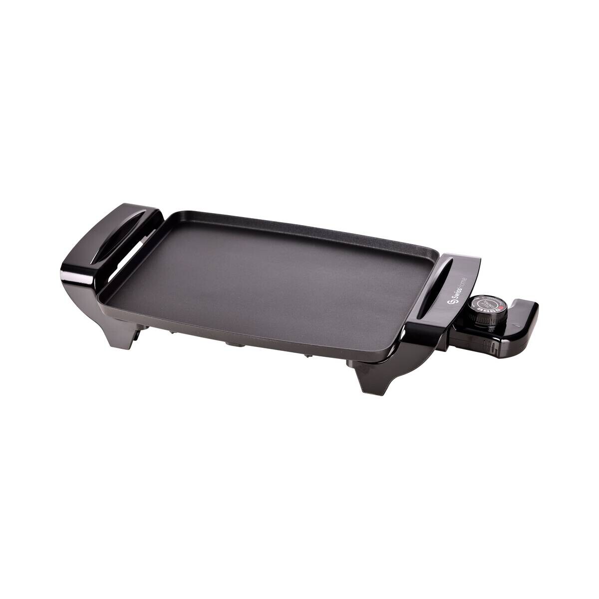 SWISS HOME Grillplatte schwarz Aluminium B/H/L: ca. 10,2x22,8x38,6 cm