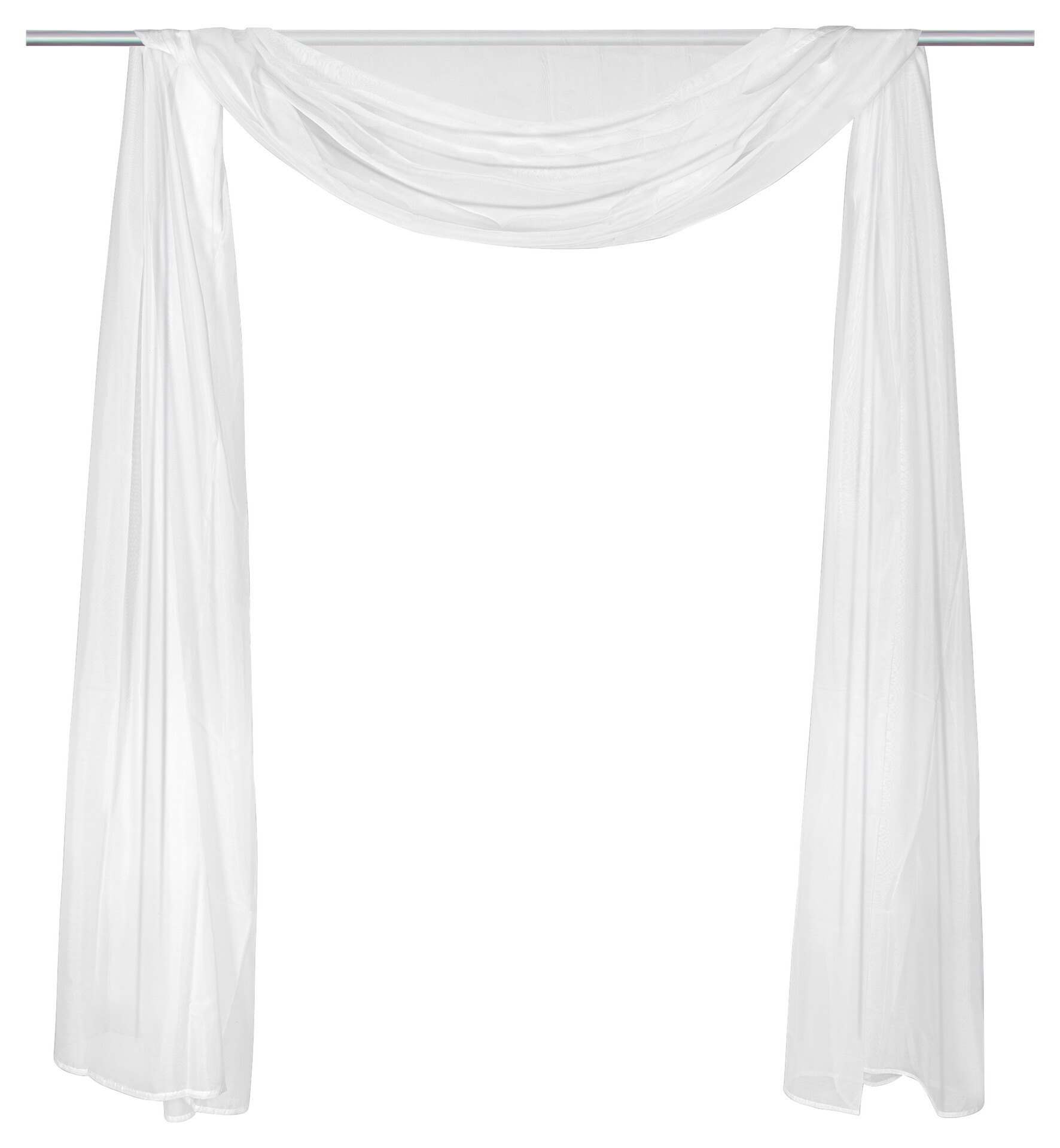 POCOline Schlaufenvorhang Nouveau weiß B/L: ca. 145x500 cm