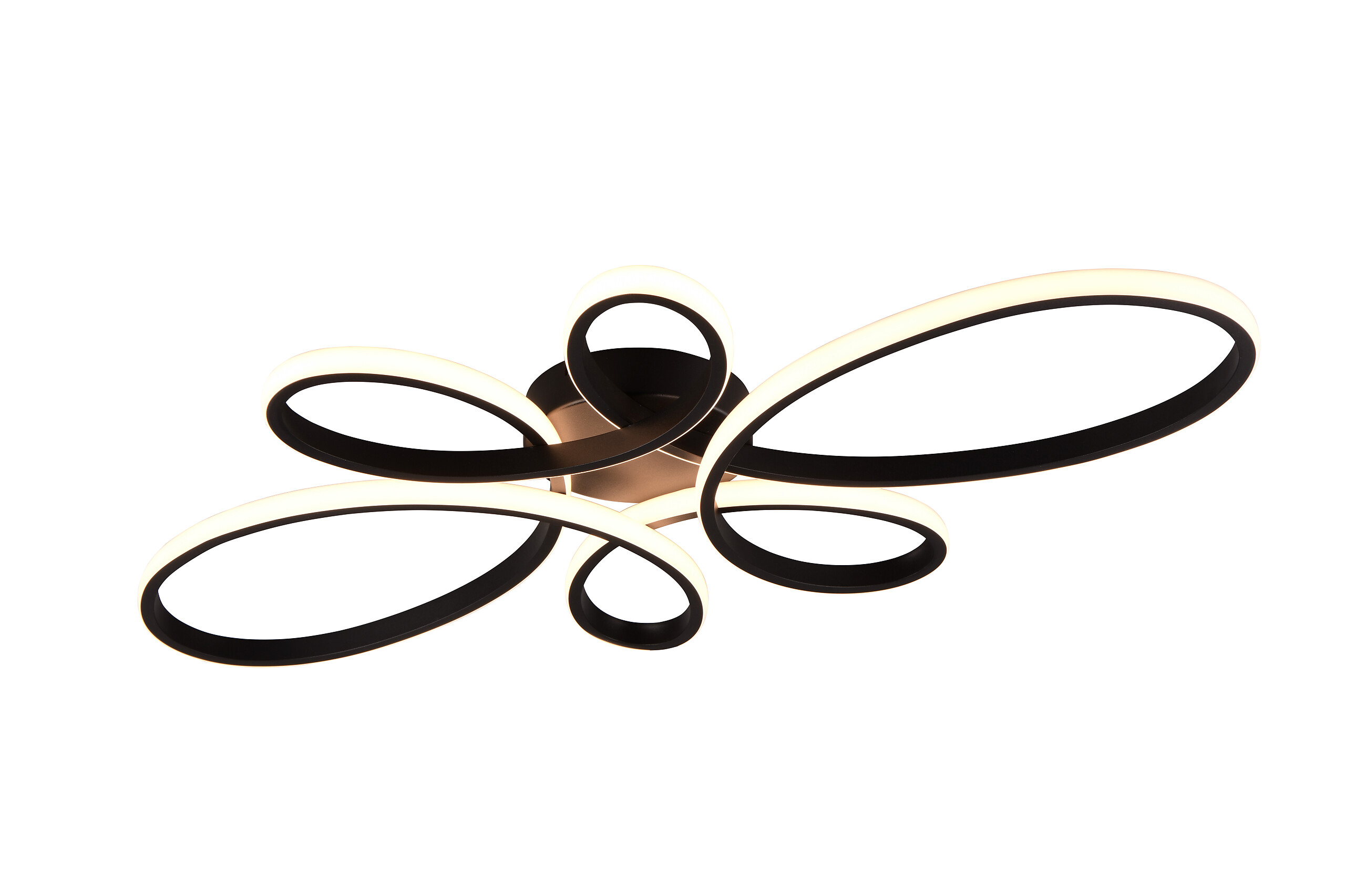 Trio LED-Deckenleuchte Fly mattschwarz Metall B/H/L: ca. 7,5x45,5x83 cm