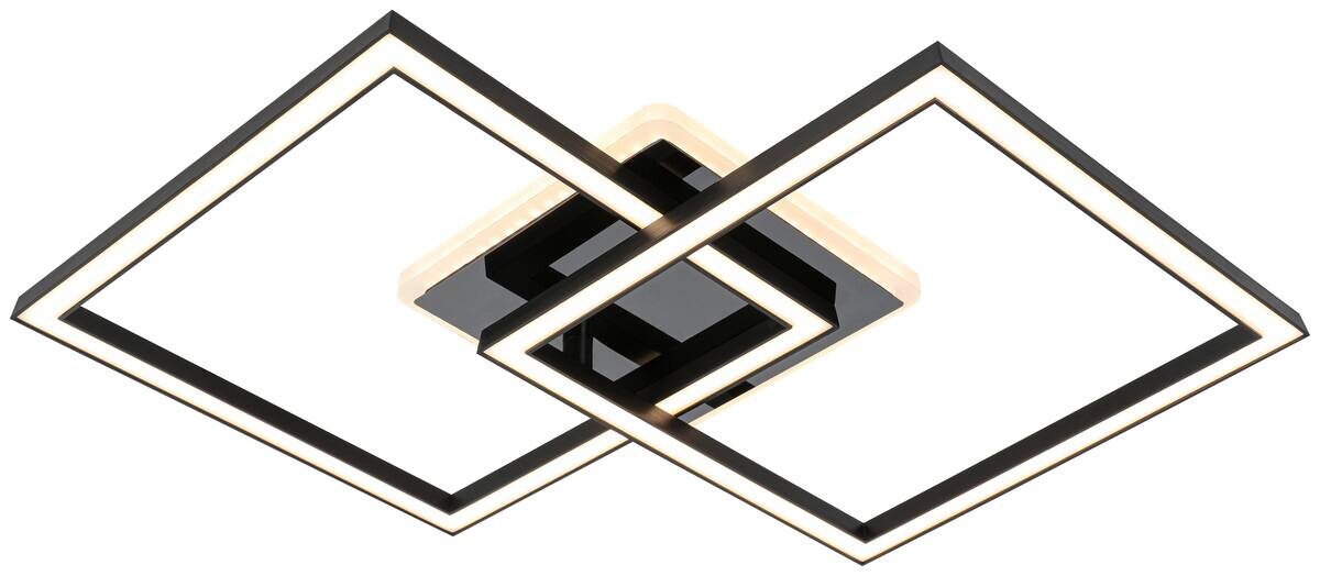 Nolo LED-Deckenleuchte Rhombus schwarz Kunststoff B/H/L: ca. 35x6,5x55 cm