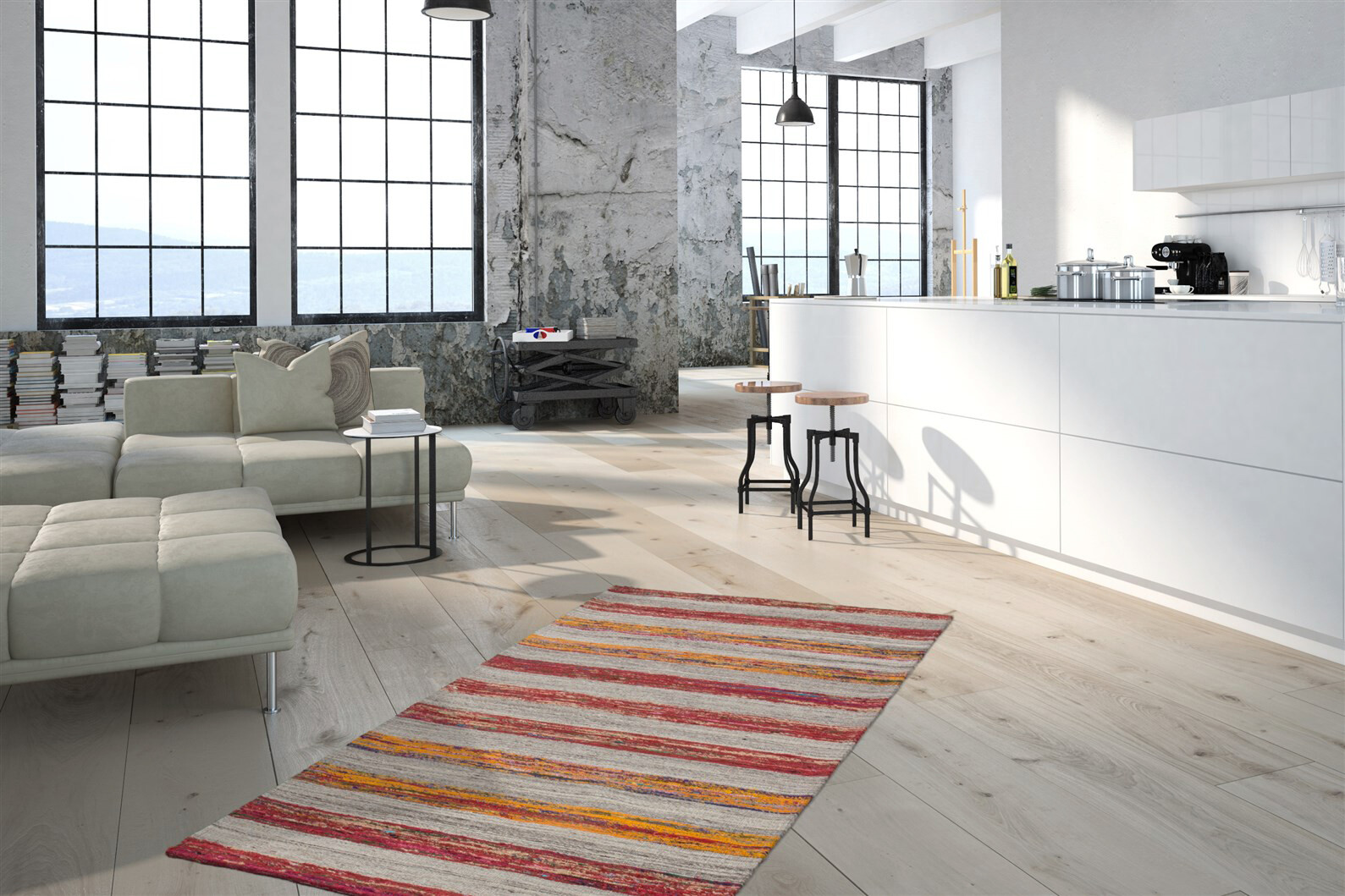 Kayoom Kurzflorteppich Duarte 210 rot B/L: ca. 120x170 cm