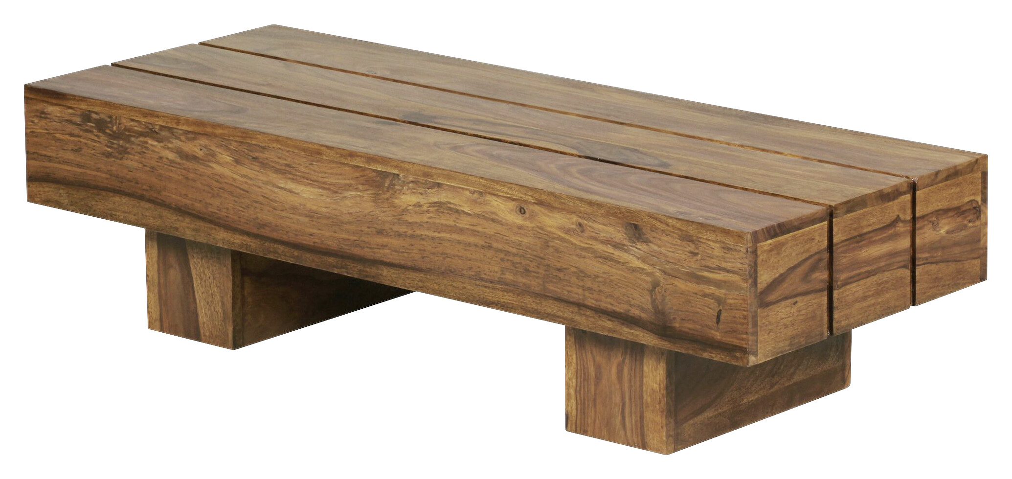 Wohnling Couchtisch natur Echtholz B/H/T: ca. 120x30x45 cm