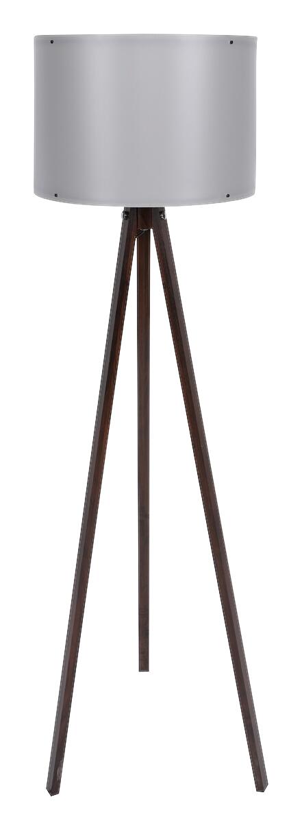 Opviq Stehleuchte nussbaum grau MDF Polypropylen B/H/T/L/D: ca. 38x145x38x38x38 cm E27 1 Brennstellen