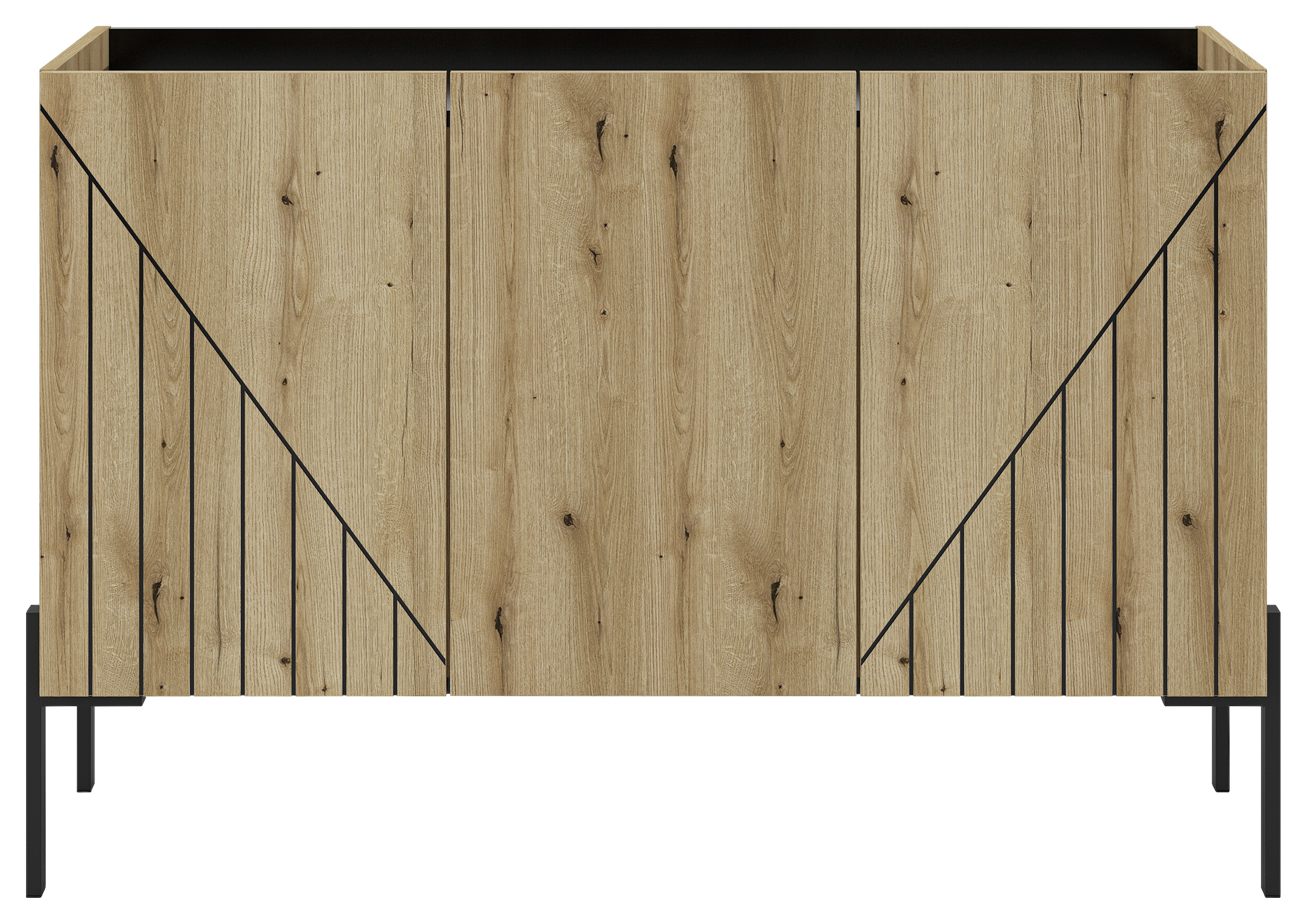 Sideboard Neo Evoke Oak Nachbildung schwarz B/H/T: ca. 120x81x40 cm