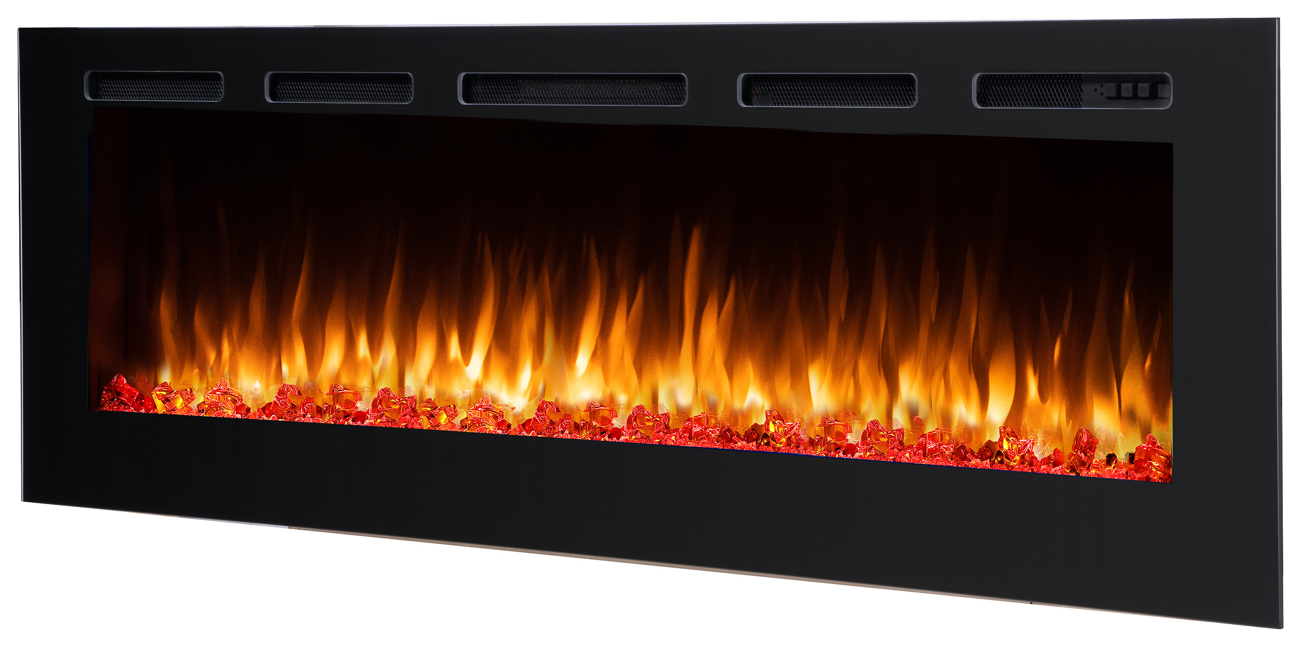 Balderia Einbaukamin Fiamma 68" schwarz Metall B/H/T: ca. 173x14,5x51,5 cm ca. 2000 W