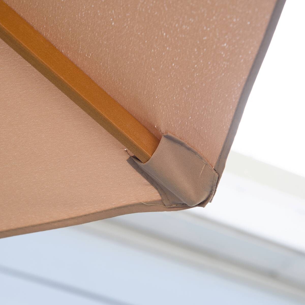 Outsunny Sonnenschirm khaki Bambus H/D: ca. 250x300 cm