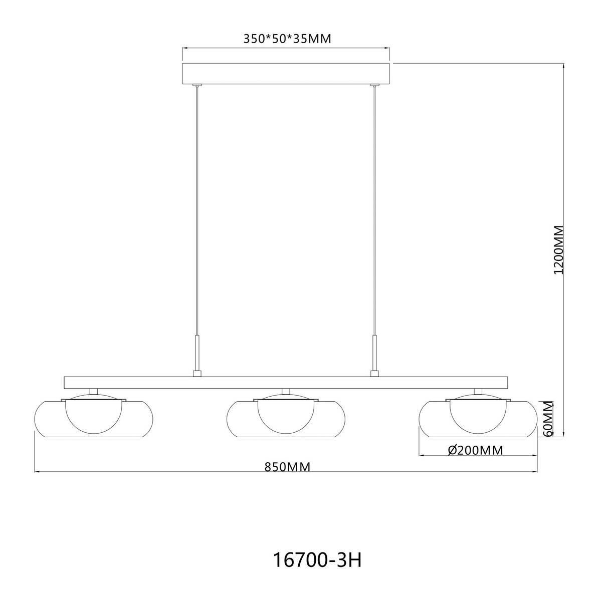 GLOBO Hängeleuchte schwarz Rauch Metall Glas B/H/L: ca. 26x17x91 cm