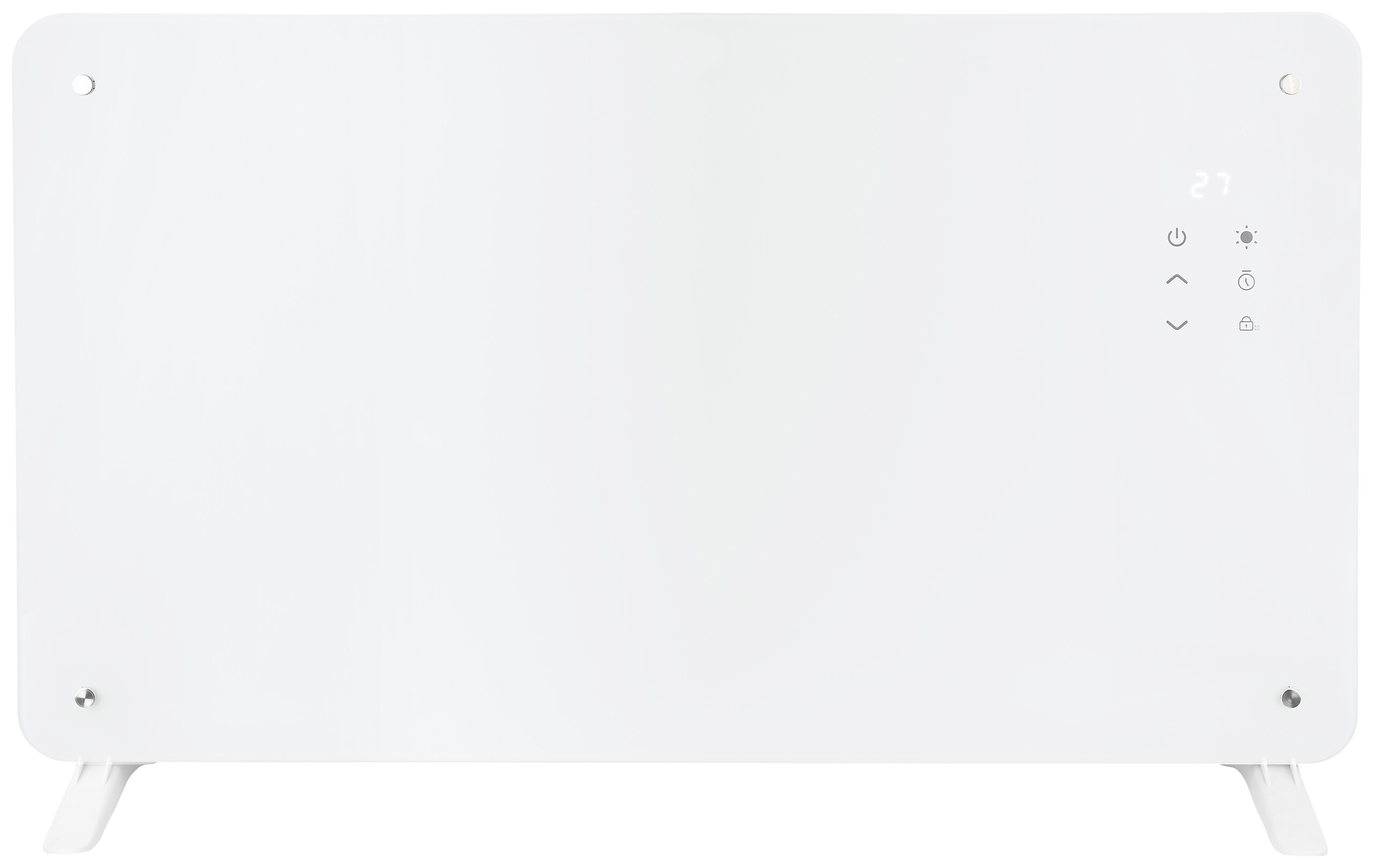 Glasradiator weiß Metall Kunststoff B/H/L: ca. 20x47x76,5 cm ca. 2000 W