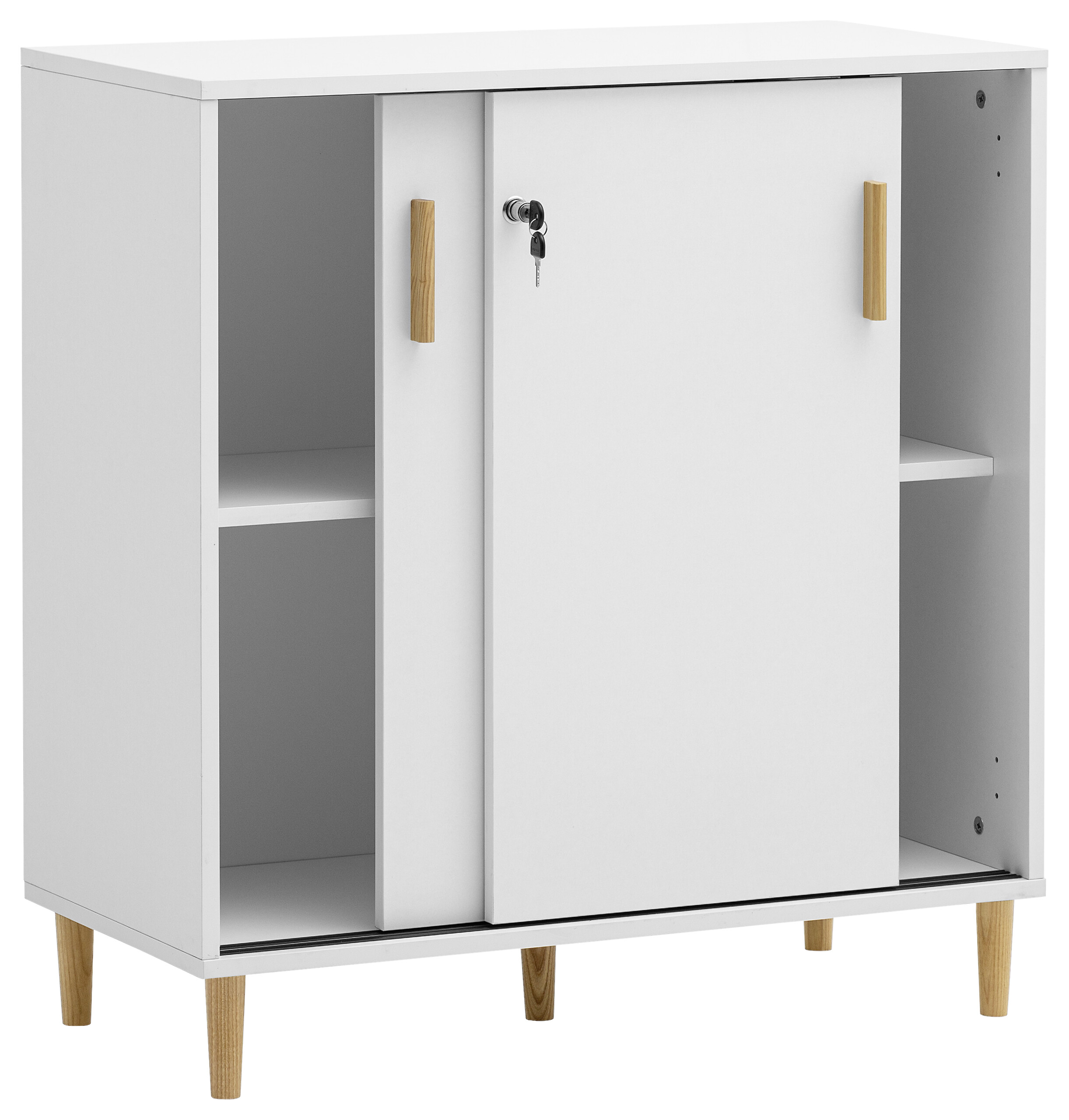 Schiebetürenschrank Torge weiß matt B/H/T: ca. 80,1x84,8x38,2 cm