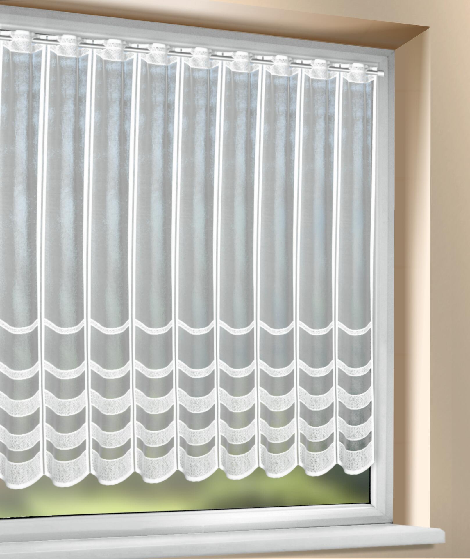 creative lifestyle Scheibengardine Alma weiß B/L: ca. 150x110 cm