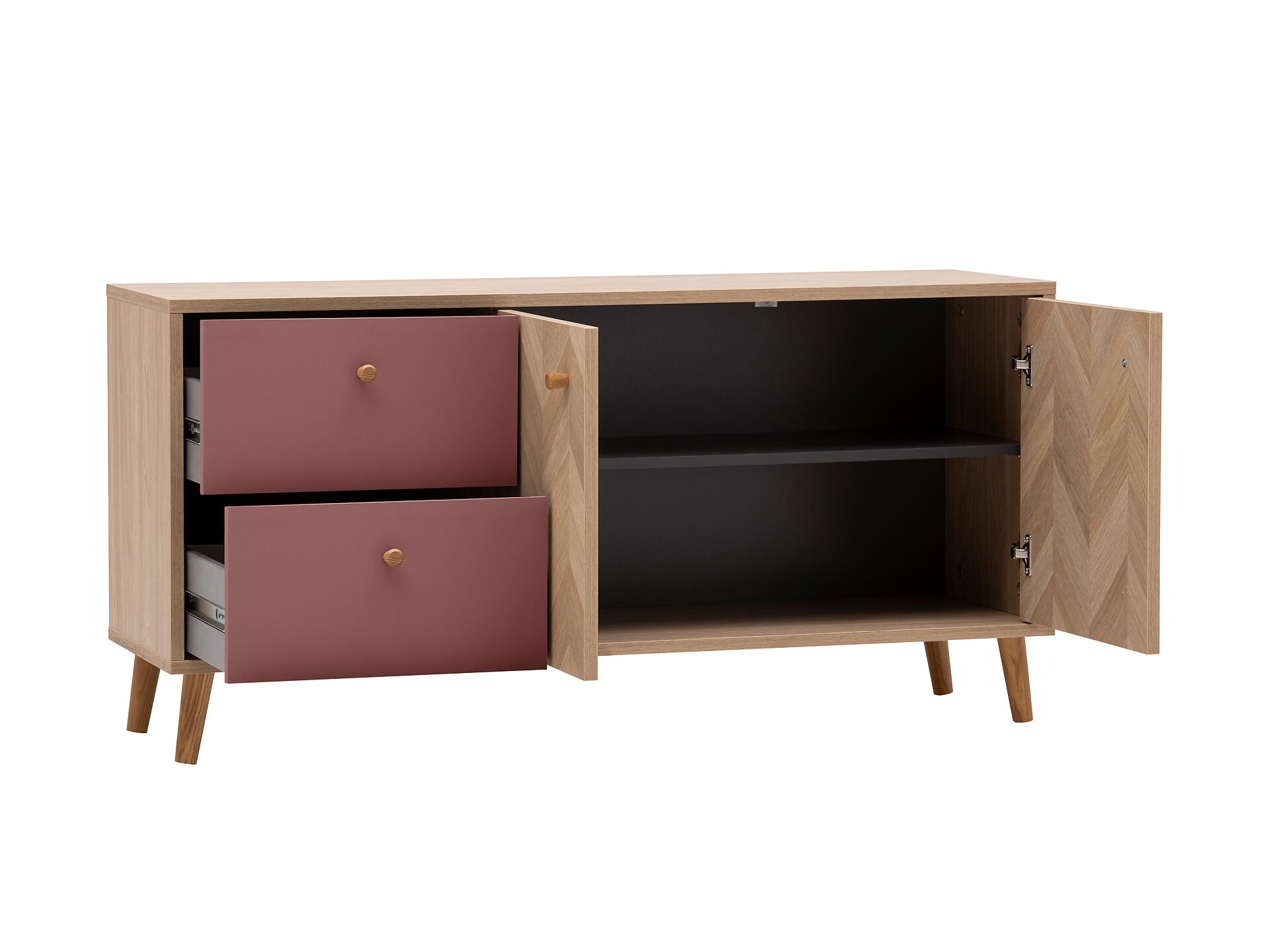 Lowboard Visby Eiche Nachbildung mauve B/H/T: ca. 109x44,1x33,05 cm