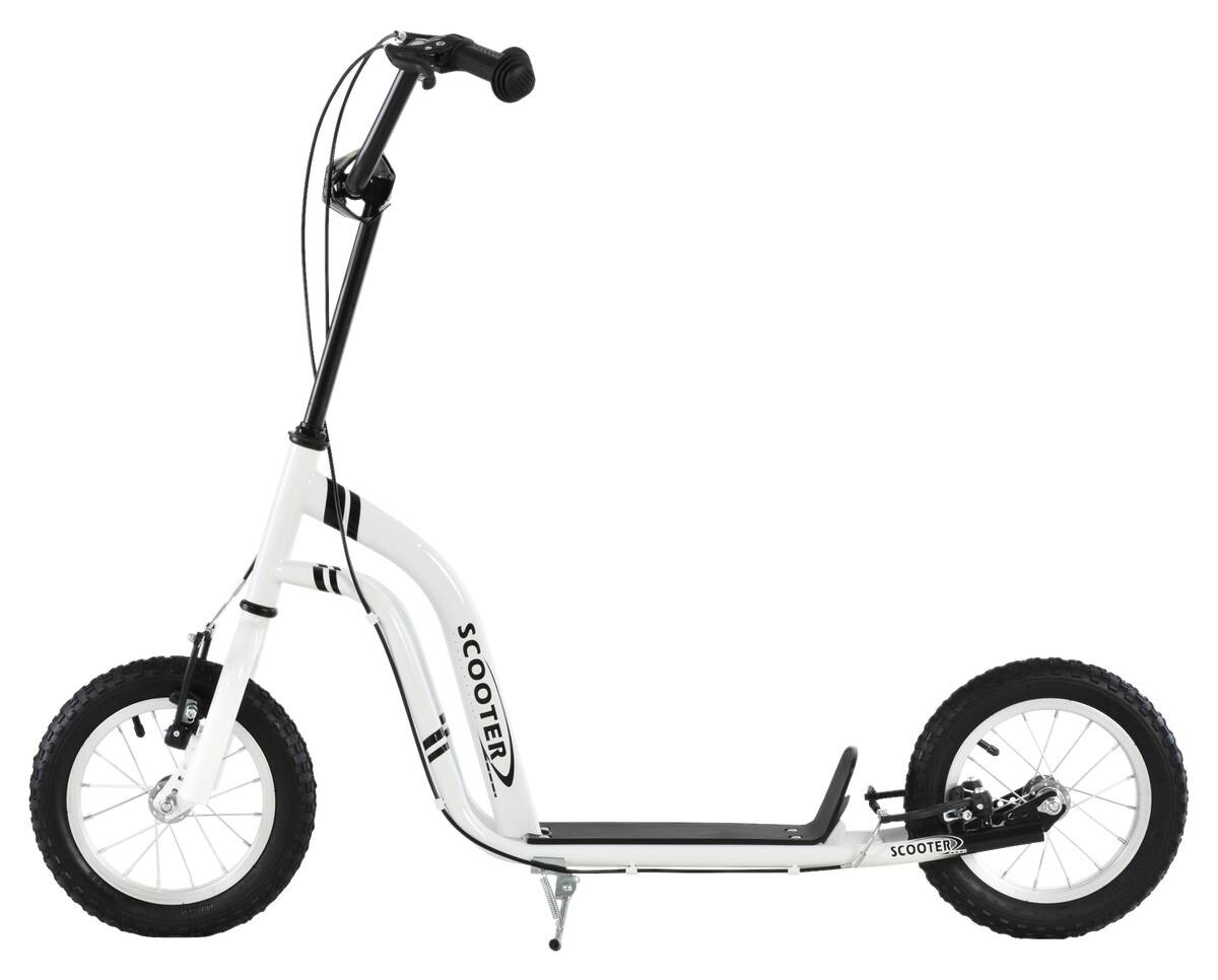 HOMCOM Tretroller weiß B/H/L: ca. 58x85x120 cm