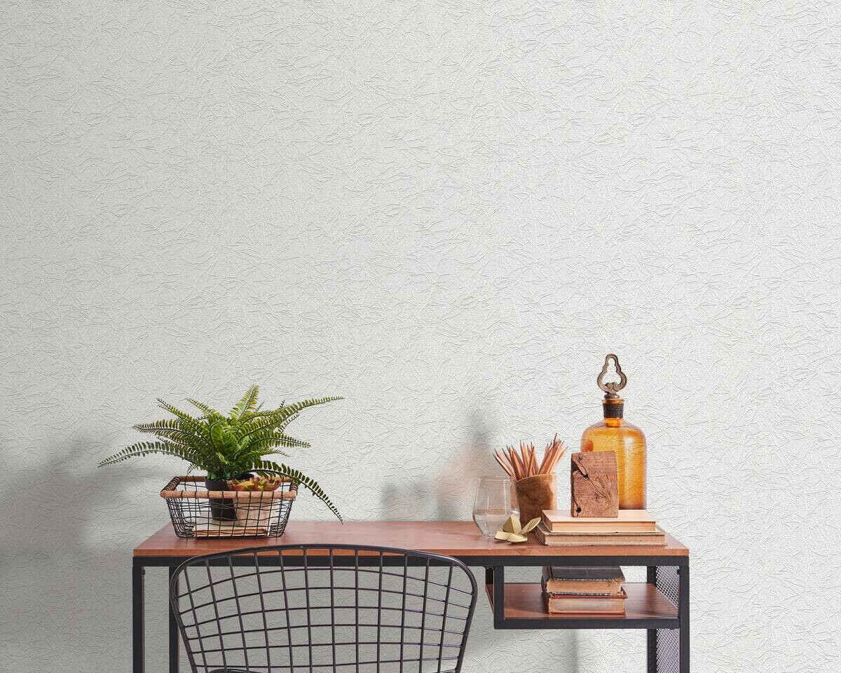 Vliestapete Struktur weiß B/L: ca. 53x2000 cm