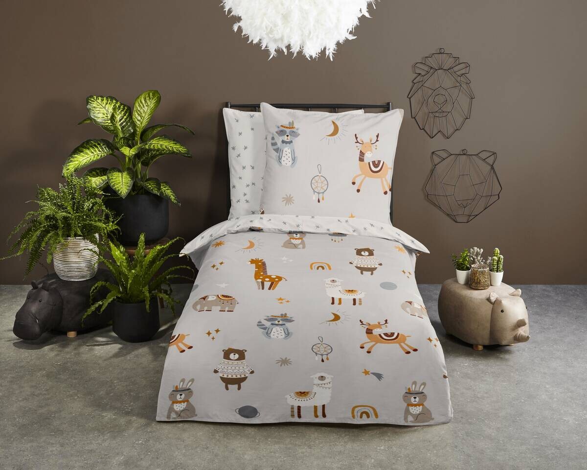 Baumwoll Bettwäsche Woody Multi Baumwolle B/L: ca. 135x200 cm
