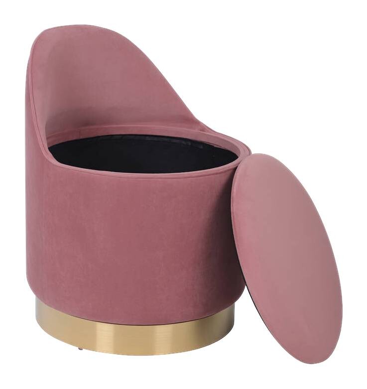 Hocker Viktor 100 altrosa Samt H/D: ca. 68x52 cm