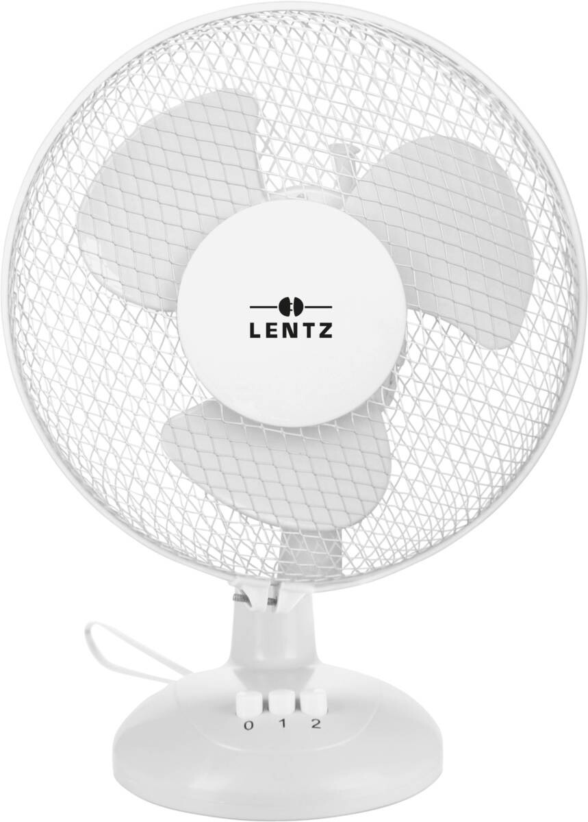 LENTZ Tischventilator 80033 weiß Kunststoff D: ca. 30 cm