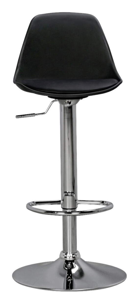 Barhocker schwarz Chrom Kunstleder Metall B/H/T: ca. 40x104x40 cm
